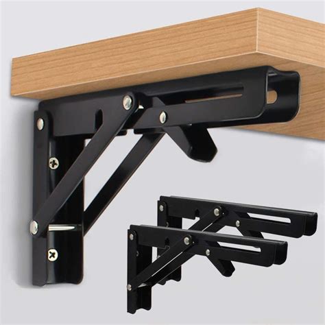 metal folding bracket support for table top|heavy duty folding shelf brackets.